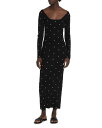 【送料無料】 ヴェルサーチ レディース ワンピース トップス Crystal Stud Knit Dress Black