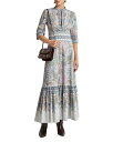 【送料無料】 エトロ レディース ワンピース トップス Printed Split Neck Maxi Dress Print On Gray