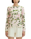 【送料無料】 オスカー デ ラ レンタ レディース カーディガン アウター English Rose Print Cardigan Pink/Blush