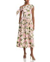 【送料無料】 オスカー デ ラ レンタ レディース ワンピース トップス Sleeveless Tie Shoulder English Roses Popli...