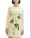 【送料無料】 オスカー デ ラ レンタ レディース ワンピース トップス Painted Rose Long Sleeve Dress White/Ivory