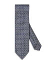 【送料無料】 エトン メンズ ネクタイ アクセサリー Geometric Silk Tie Dark Blue