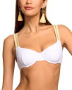【送料無料】 レイミー ブルック レディース トップのみ 水着 Iryna Bikini Top White/Gold Embroidery