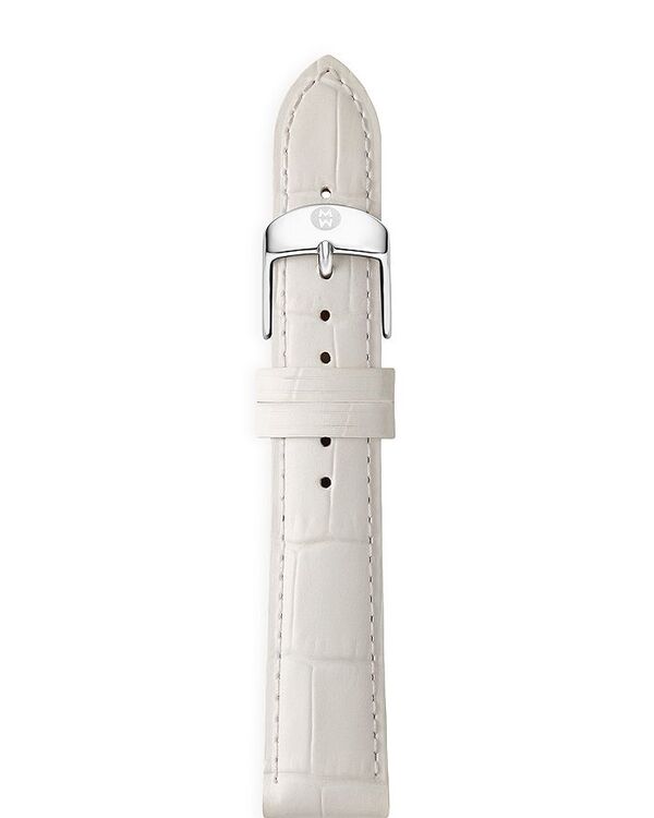 ミッシェル レディース アクセサリー 腕時計 レザー MICHELE Leather Watch Strap 18mm White ホワイト(2)