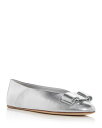 【送料無料】 フェラガモ レディース パンプス シューズ Women's Vanna Leather Hardware Bow Flats Silver(4)