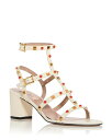 【送料無料】 ヴァレンティノ レディース サンダル シューズ Women's Rockstud Strappy Sandals Ivory/Red