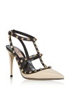 【送料無料】 ヴァレンティノ レディース パンプス シューズ Women's Rockstud Embellished Caged Pumps Butter