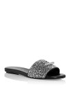 【送料無料】 マックイーン レディース サンダル シューズ Women's Embellished Slide Sandals Ash/black