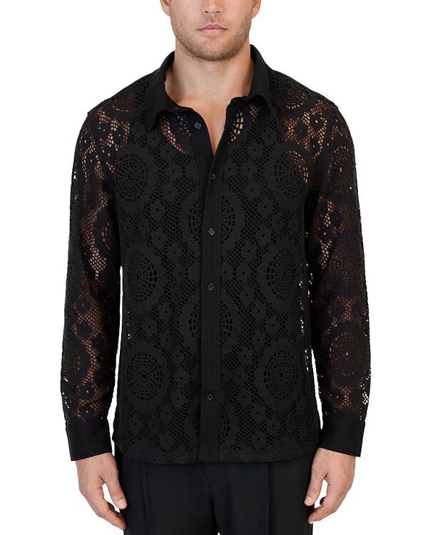 【送料無料】 シムカイ メンズ シャツ トップス Deanna Lace Shirt Black