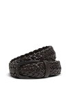 【送料無料】 ゼニア メンズ ベルト アクセサリー Braided Leather Belt Dark Brown
