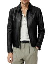 【送料無料】 ジョンバルベイトス メンズ ジャケット・ブルゾン アウター Western Yoke Leather Jacket Black