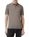 【送料無料】 オールセインツ メンズ ポロシャツ トップス Mode Merino Wool Polo Shirt Chestnut Brown(4)