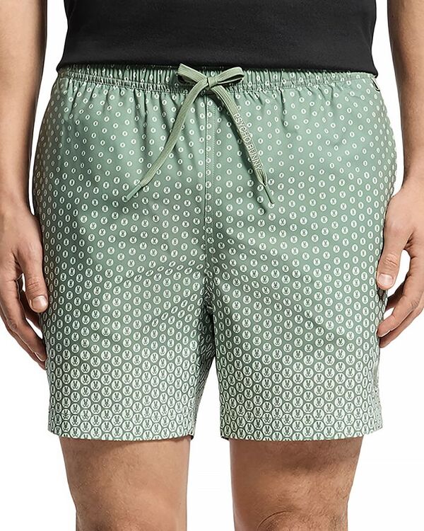【送料無料】 サイコバニー メンズ ハーフパンツ・ショーツ 水着 Bendigo Allover Print 5.75" Swim Trunks Sea Spray