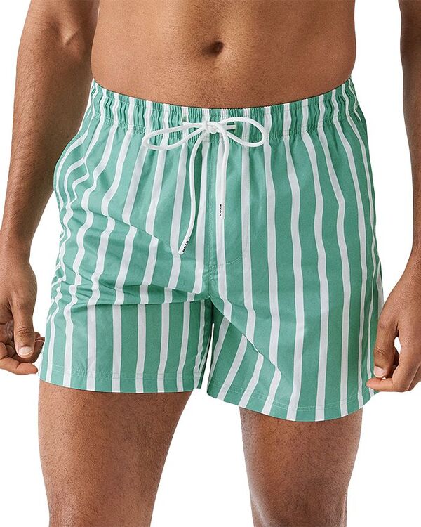 ̵ ȥ  ϡեѥġ硼  Striped Swim Shorts Medium Green
