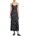 【送料無料】 サンドロ レディース ワンピース トップス Sandro Patterned Silk Maxi Dress Black