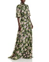 【送料無料】 テリジョンバイリッキーフリーマン レディース ワンピース トップス Floral Chiffon Gown Green Multi