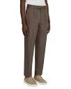 【送料無料】 ゼニア メンズ カジュアルパンツ ボトムス Pleated Trousers Dark Taupe