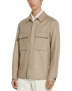 【送料無料】 ゼニア メンズ シャツ トップス Oasi Lino Overshirt Light Taupe