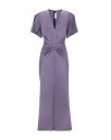 【送料無料】 ヴィクトリア ベッカム レディース ワンピース トップス Gathered V Neck Midi Dress Iris