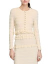【送料無料】 サンドロ レディース カーディガン アウター Ruffled Cardigan Ecru