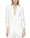 【送料無料】 ラファイエットワンフォーエイト レディース ジャケット・ブルゾン アウター Linen Ruched Sleeve Blazer White