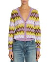 【送料無料】 ヴェルサーチ レディース カーディガン アウター Wave V Neck Cardigan Sweater Dusty Lava