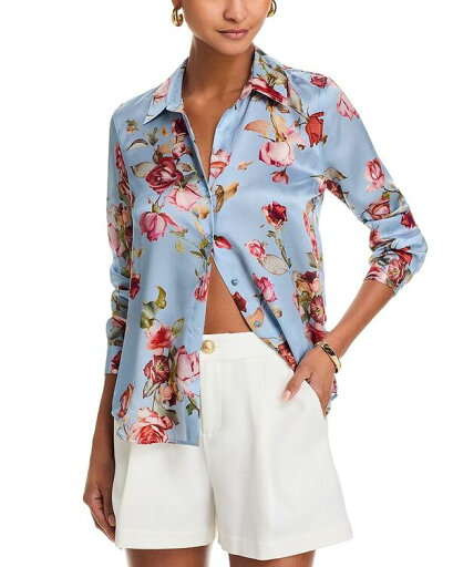 【送料無料】 ラジャンス レディース シャツ トップス Tyler Long Sleeve Silk Blouse Lt Blue Tapestry Floral 【送料無料】 ラジャンス レディース シャツ トップス Tyler Long Sleeve Silk Blouse Lt Blue Tapestry Floral