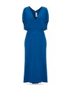 【送料無料】 ヴィクトリア ベッカム レディース ワンピース トップス Blouson Sleeve Midi Dress Sapphire Blue