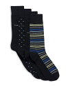 【送料無料】 カルバンクライン メンズ 靴下 アンダーウェア Combed Cotton Blend Dress Crew Socks Pack of 4 Bl...