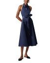 【送料無料】 キャロライナヘレラ レディース ワンピース トップス Collared Halter Midi Dress Midnight