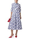 【送料無料】 キャロライナヘレラ レディース シャツ トップス Tiered Midi Shirt Dress White Multi
