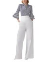 【送料無料】 キャロライナヘレラ レディース シャツ トップス Tiered Ruffled Sleeve Blouse White/Blue