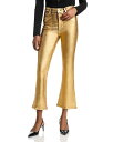 【送料無料】 フレーム レディース デニムパンツ ボトムス Cropped Mini Bootcut Jeans in Gold Chrome Gold Hologram(4)