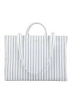 【送料無料】 サンドロ レディース トートバッグ バッグ Striped Canvas Tote Bag Blue/Ecru