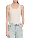 【送料無料】 サンドロ レディース タンクトップ トップス Rib Knit Tank Top Ecru