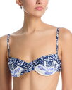 【送料無料】 ファーム レディース トップのみ 水着 Delicate Tapestry Bikini Top Off-white