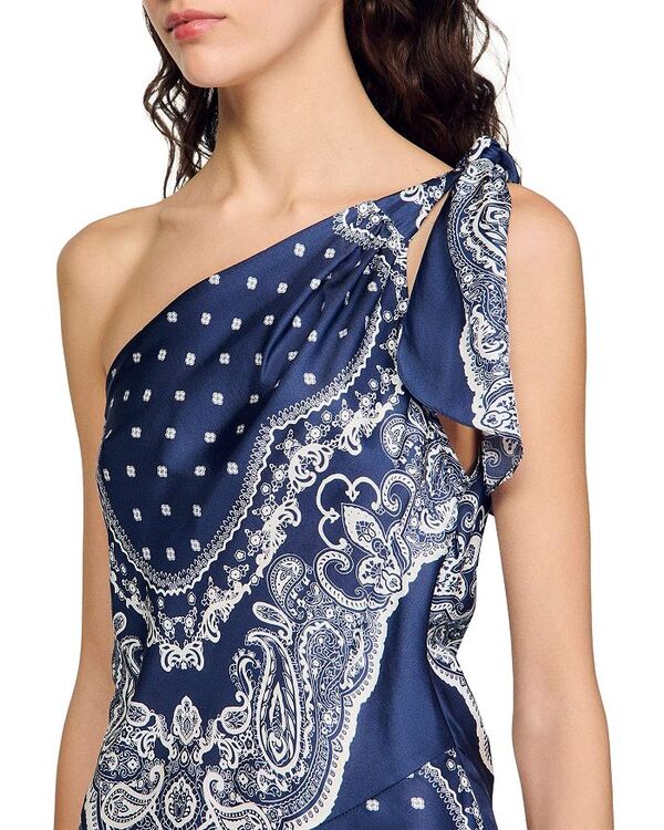 【送料無料】 サンドロ レディース ワンピース トップス Bandana Maxi Dress Blue/White