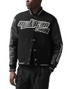 【送料無料】 レイス メンズ ジャケット・ブルゾン アウター McLaren Circuit Leather Sleeve Wool Bomber Jacket...