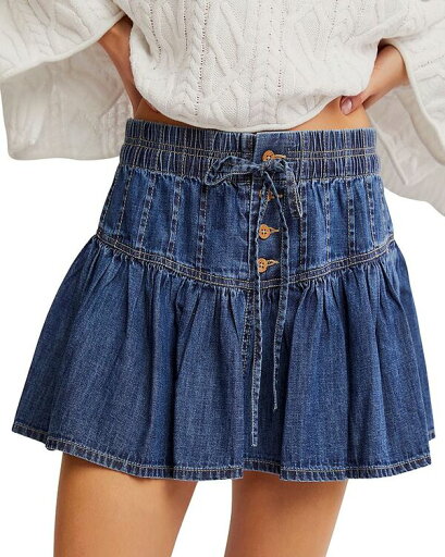 【送料無料】 フリーピープル レディース スカート ボトムス Roselle Denim Mini Skirt High Tide 【送料無料】 フリーピープル レディース スカート ボトムス Roselle Denim Mini Skirt High Tide