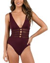 【送料無料】 ラブランカ レディース 上下セット 水着 Mesh Inset One Piece Swimsuit Dark Cherry