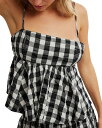 【送料無料】 フリーピープル レディース タンクトップ トップス Mia Plaid Tank Top Black Combo