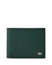 【送料無料】 フェラガモ メンズ 財布 アクセサリー Micro Gancio Leather Bifold Wallet Moss