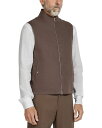 【送料無料】 ゼニア メンズ ベスト アウター Oasi Lino Regular Fit Linen Vest Dark Taupe