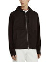 【送料無料】 ゼニア メンズ パーカー・スウェット アウター Zip Front Fleece Hoodie Dark Brown