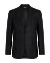 【送料無料】 ゼニア メンズ ジャケット・ブルゾン アウター Patterned Wool Jacket Black