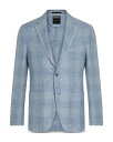 【送料無料】 ゼニア メンズ ジャケット・ブルゾン アウター Crossover Textured Jacket Light Blue/ Blue