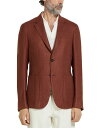 【送料無料】 ゼニア メンズ ジャケット・ブルゾン アウター Cashmere Silk & Linen Jacket Brick Red