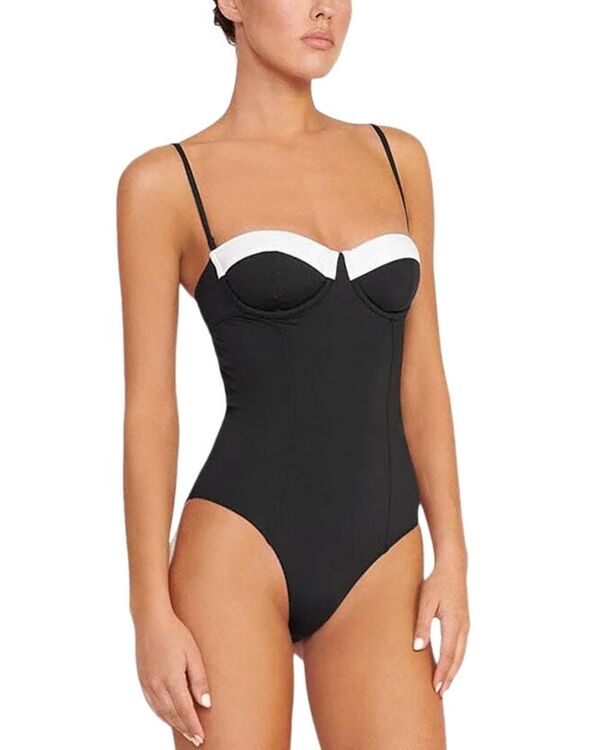 【送料無料】 スタウド レディース 上下セット 水着 Maeve One Piece Swimsuit Black/White