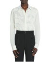 【送料無料】 ランバン メンズ シャツ トップス Cotton Voile Shirt with Cut-Outs Optic White