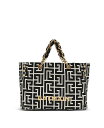 【送料無料】 バルマン レディース トートバッグ バッグ 1945 Soft Pb-Monogrammed Jacquard Canvas Tote Bag B...